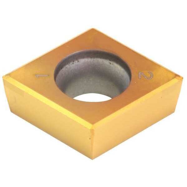 Diamond Turning Insert, Diamond, 3/8 in, CCGT, 80  Degrees, 1/32 in, CBN