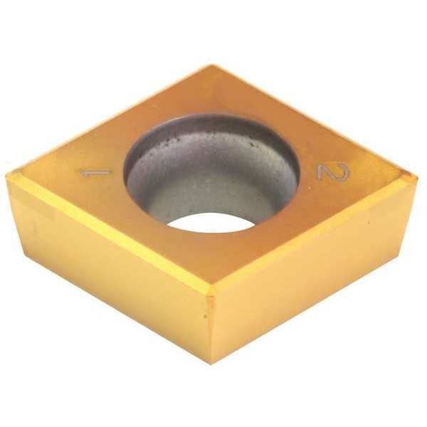Diamond Turning Insert, Diamond, 3/8 in, CCGT, 80  Degrees, 0.0079 in, CBN