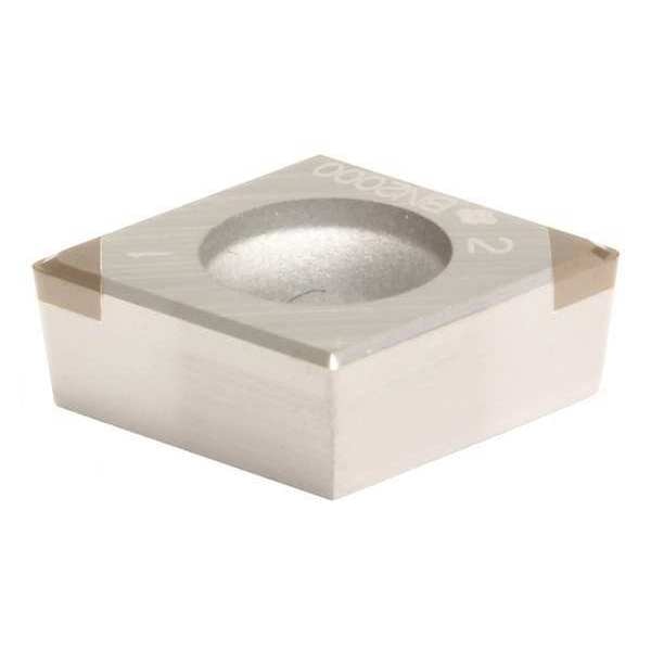 Diamond Turning Insert, Diamond, 3/8 in, CCGT, 80  Degrees, 1/64 in, CBN