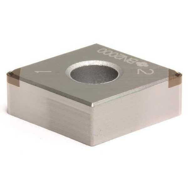 Diamond Turning Insert, Diamond, 1/2 in, CNGG, 80  Degrees, 1/32 in, CBN