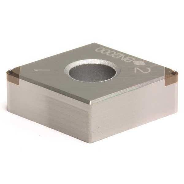 Diamond Turning Insert, Diamond, 1/2 in, CNGG, 80  Degrees, 1/32 in, CBN