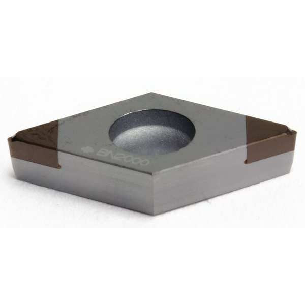 Diamond Turning Insert, Diamond, 3/8 in, DCGT, 55  Degrees, 1/32 in, CBN