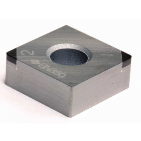 Square Turning Insert, Square, 1/2 in, SNGA, 3/64 in, CBN