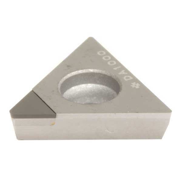 Triangle Turning Insert, Triangle, 1/4 in, TPGA, 0.0312 in, PCD