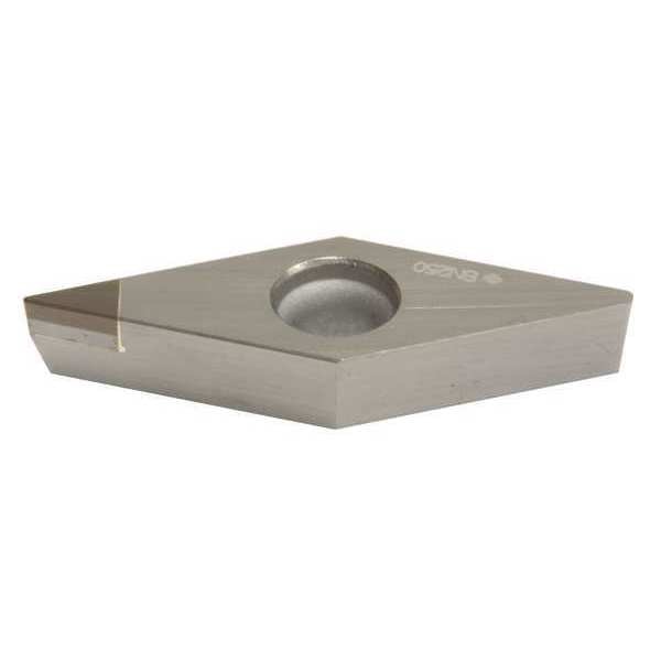 Diamond Turning Insert, Diamond, 1/4 in, VCGA, 35  Degrees, 1/64 in, CBN