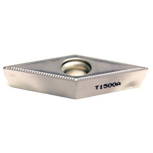 Diamond Turning Insert, Diamond, 3/8 in, VCMT, 35  Degrees, 1/32 in, Cermet