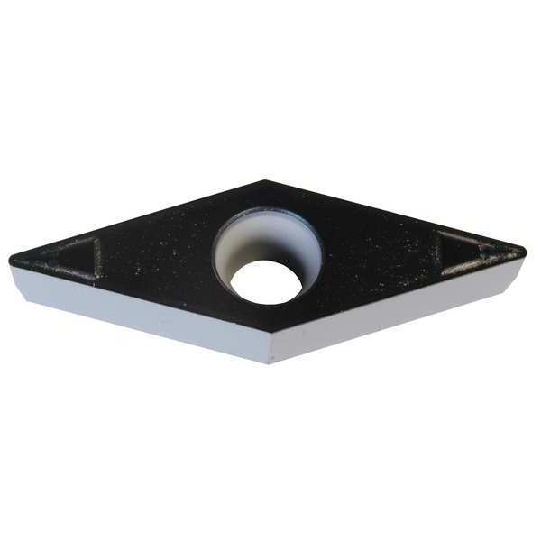 Diamond Turning Insert, Diamond, 3/8 in, VCMT, 35  Degrees, 1/32 in, Carbide
