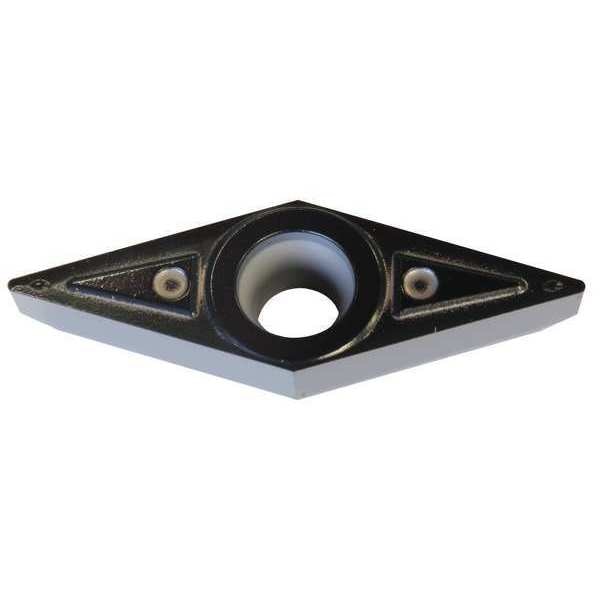 Diamond Turning Insert, Diamond, 3/8 in, VCMT, 35  Degrees, 1/64 in, Carbide