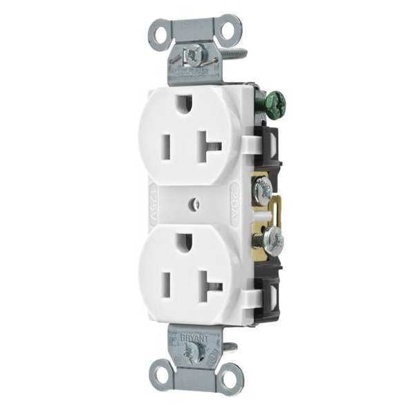 20A Duplex Receptacle 125VAC 5-20R WH