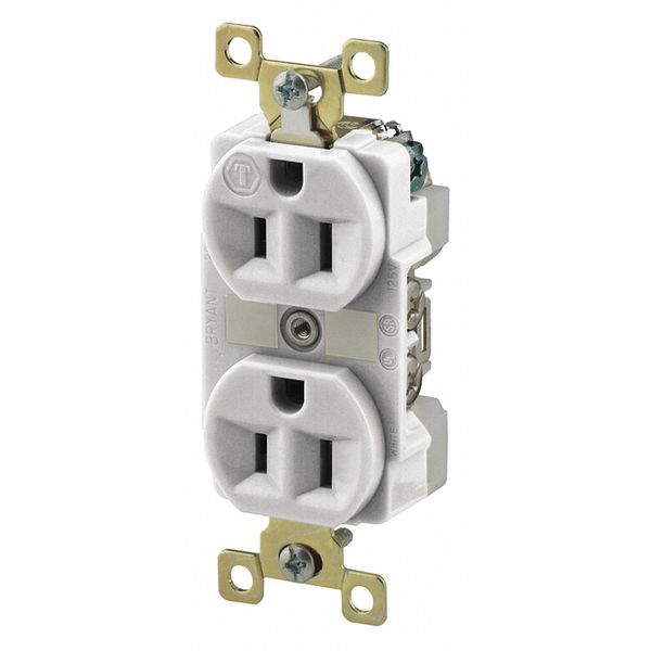15A Duplex Receptacle 125VAC 5-15R WH