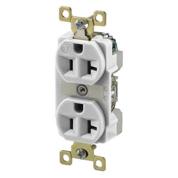 20A Duplex Receptacle 125VAC 5-20R WH
