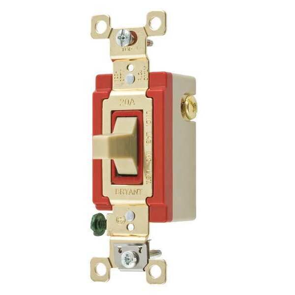 Wall Switch, 20A, Ivory, 1-Pole Type, Toggle