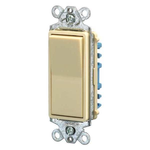Wall Switch, 15A, Ivory, 1-Pole Type, Rocker