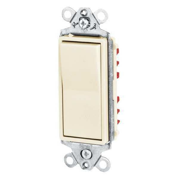 Wall Switch, 20A, Ivory, 1-Pole Type, Rocker
