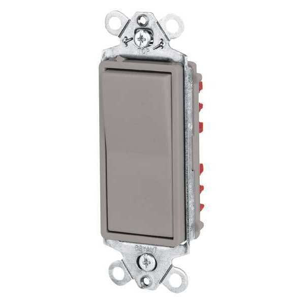 Wall Switch, 20A, Gray, 3-Way Type, Rocker