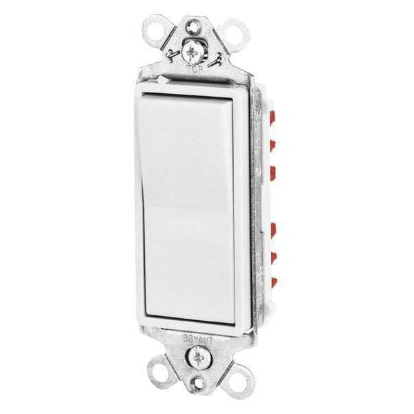 Wall Switch, 20A, White, 3-Way Type, Rocker