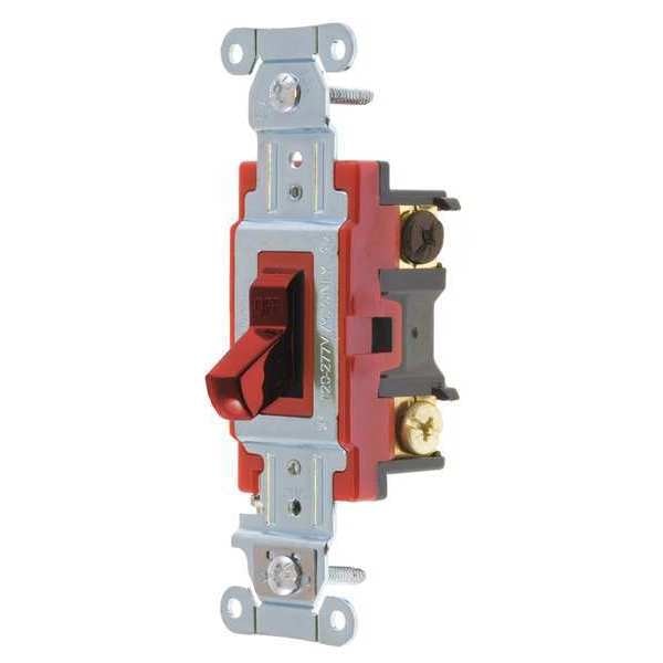 Wall Switch, 20A, Red, 3-Way Type, Toggle