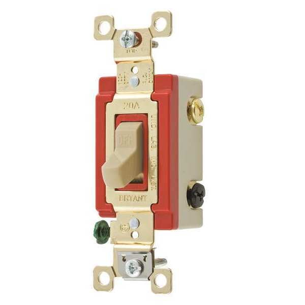 Wall Switch, 20A, Ivory, 3-Way Type, Toggle