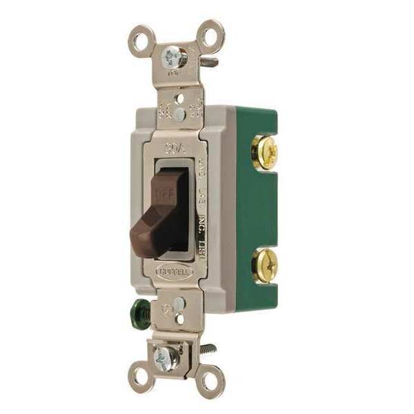 Wall Switch, 30A, Brown, 2-Pole Type, Toggle