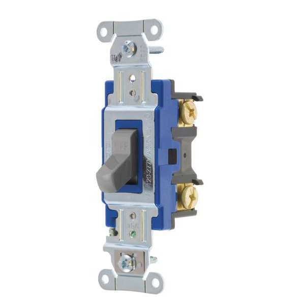 Wall Switch, 15A, Gray, 1-Pole Type, Toggle
