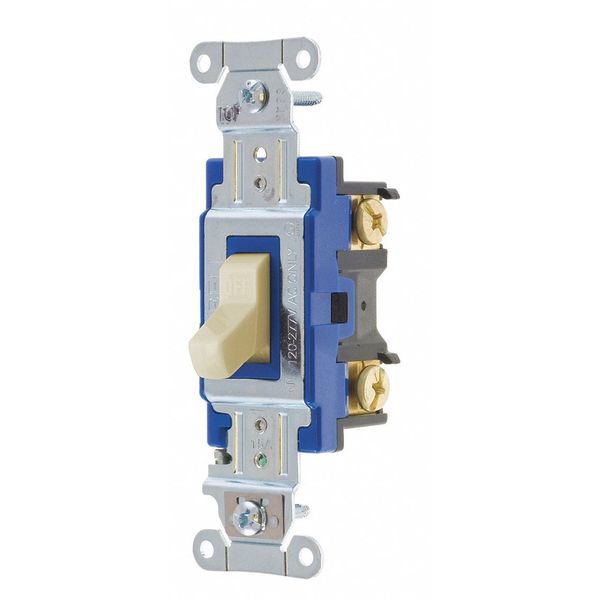 Wall Switch, 15A, Ivory, 1-Pole Type, Toggle