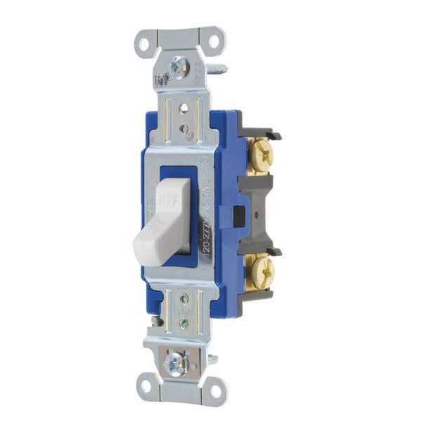 Wall Switch, 15A, White, 1-Pole Type, Toggle