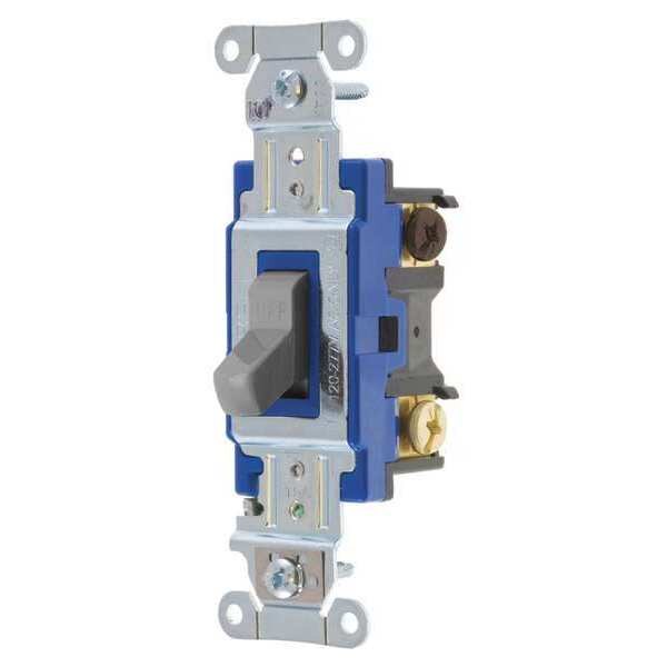 Wall Switch, 15A, Gray, 3-Way Type, Toggle