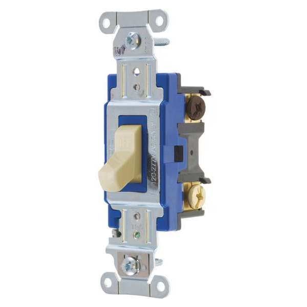 Wall Switch, 15A, Ivory, 3-Way Type, Toggle