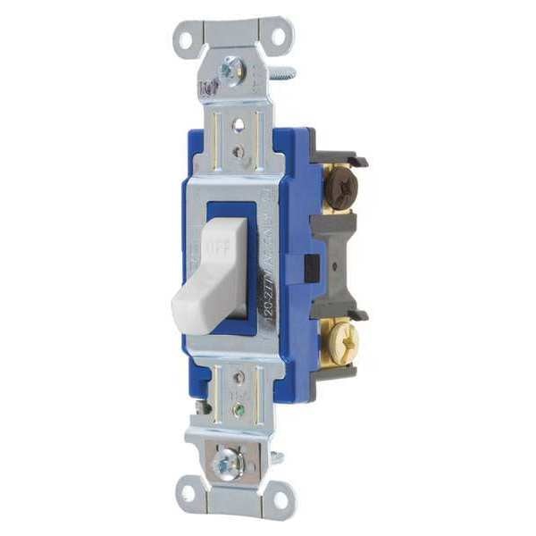 Wall Switch, 15A, White, 3-Way Type, Toggle