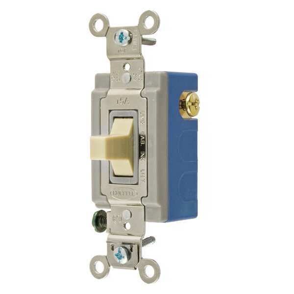 Wall Switch, Ivory, 1-Pole Type, 1/2 to 2HP