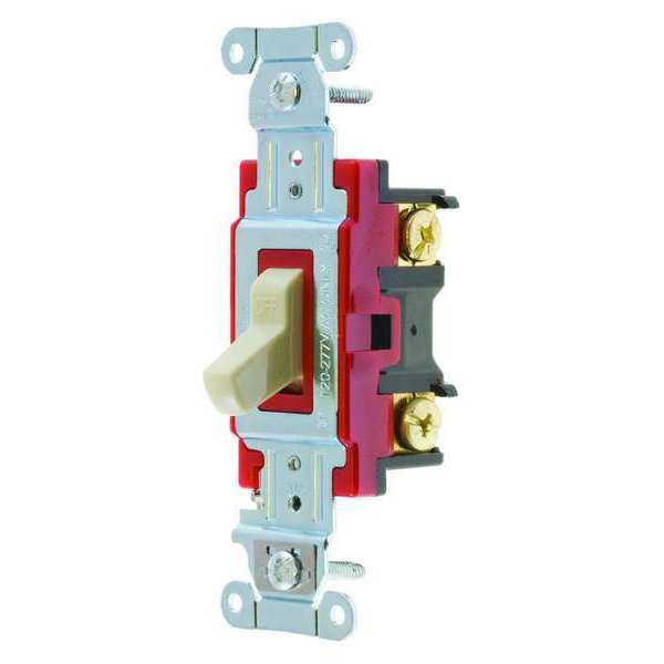 Wall Switch, Ivory, 1-Pole Type, 1 to 2 HP