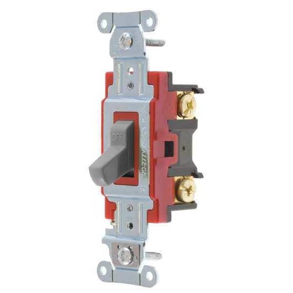 Wall Switch, 20A, Gray, 2-Pole Type, Toggle