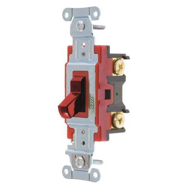 Wall Switch, 20A, Red, 2-Pole Type, Toggle