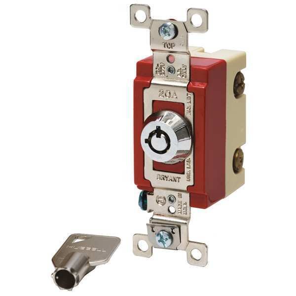 Wall Switch, 20A, Stainless Steel, Locking