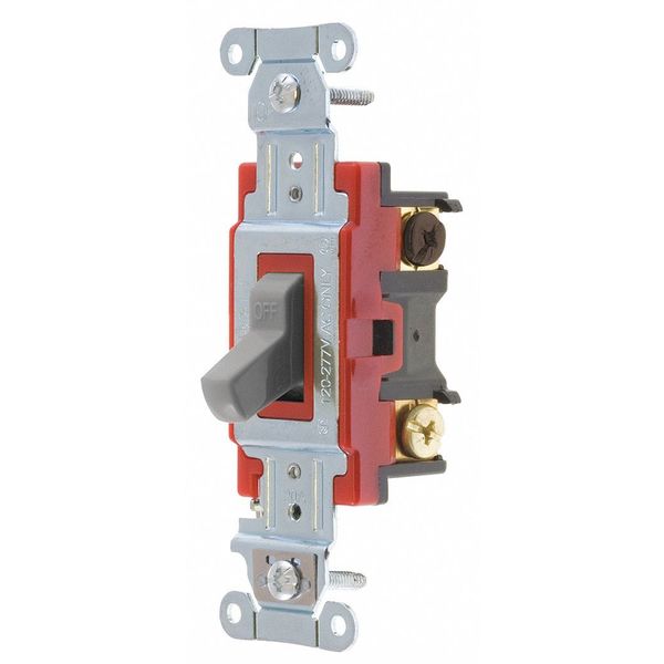 Wall Switch, 20A, Gray, 3-Way Type, Toggle