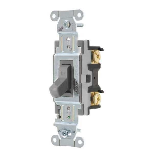 Wall Switch, 20A, Gray, Toggle, 120/277VAC