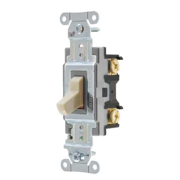 Wall Switch, 20A, Ivory, Toggle, 120/277VAC