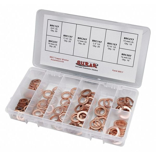 Brake Line Washer Assortment Kit, Copper