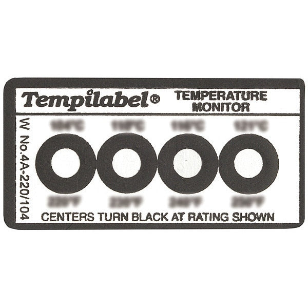 Non-Reversible Temp Indicator, Strip, PK10