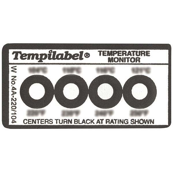 Non-Reversible Temp Indicator, Strip, PK10