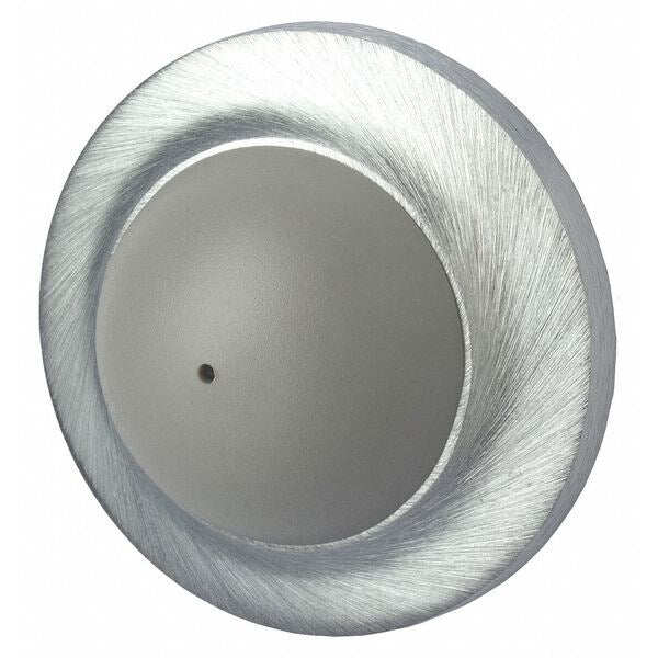 Convex Door Stop with Bumper, Brass, Gray, 1