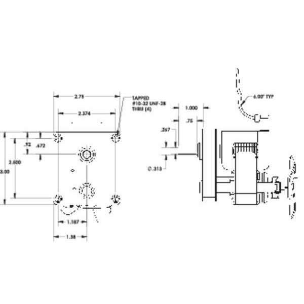 AC Gearmotor, 13 in-lb Max. Torque, 25 RPM Nameplate RPM, 115V AC Voltage, 1 Phase