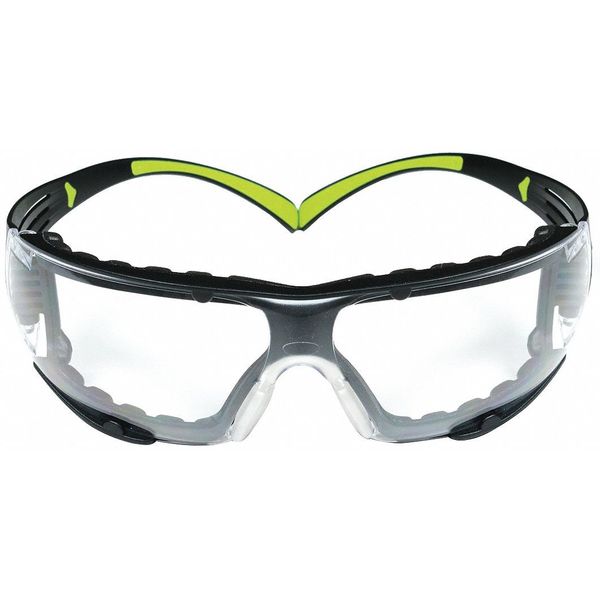 Safety Glasses, Wraparound Clear Polycarbonate Lens, Anti-Fog