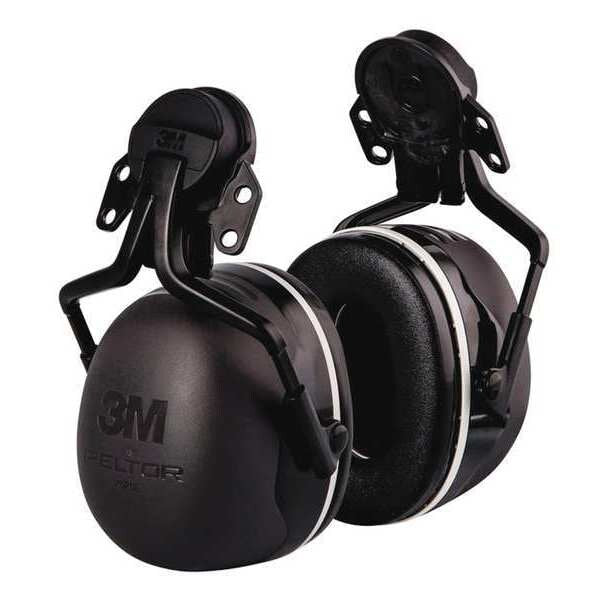 Hard Hat Mounted Ear Muffs, 31 dB, Peltor X5, Black