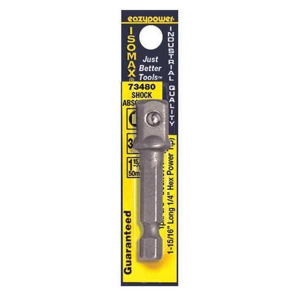 Socket Adapter, 1/4 Hex to 3/8 Sq., 2 In