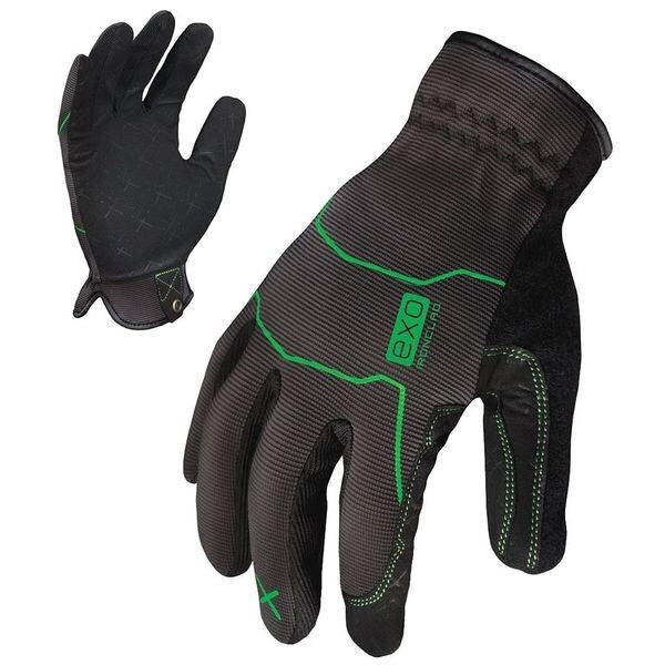 Mechanics Gloves, M, Black/Grey, Single Layer, Stretch Nylon