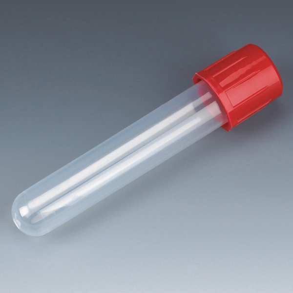 Test Tube with Cap, 5mL, 75mm L, PP, PK1000
