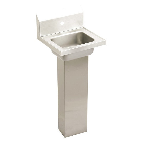 Wall Mount, 1 Hole, Manual, Stainless Steel, Hand Sink