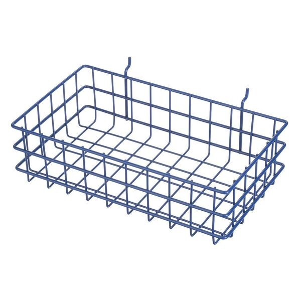 Blue Rectangular Storage Basket, Steel