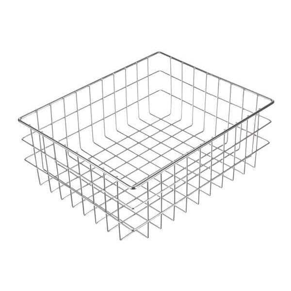 Silver Rectangular Storage Basket, Steel